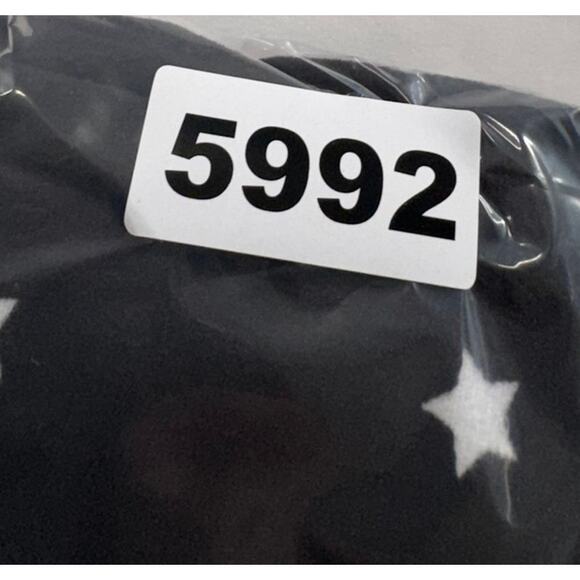 Calvin Klein Sleepwear Medium Black Pants White Star Print 100% Polyester - Picture 8 of 8